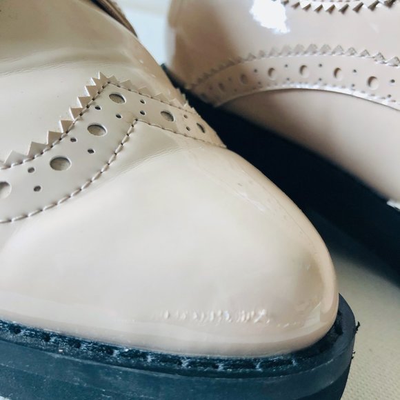 DSW Gunmetal Marushka Wingtip Vegan Pink Patent Oxford 7 - Picture 7 of 11